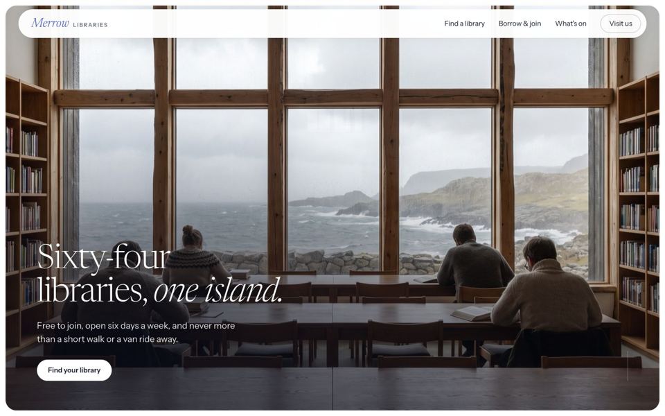 Merrow Libraries homepage