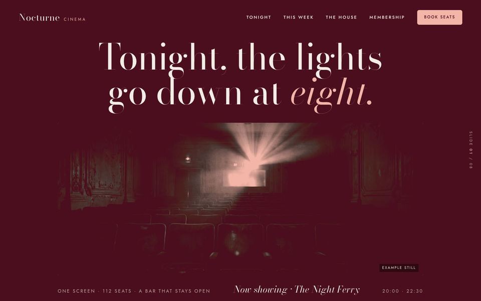 Nocturne Cinema homepage