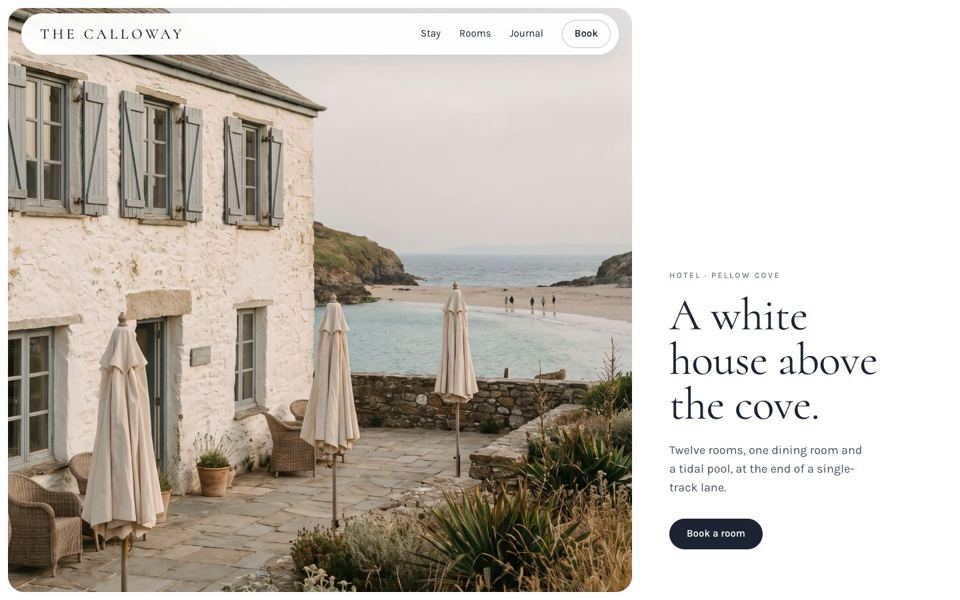 The Calloway hotel homepage